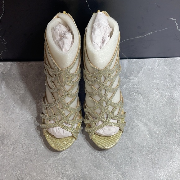 Derek Heart Cinderella Pumps Gold/Silver Size 7.5m - Picture 6 of 10